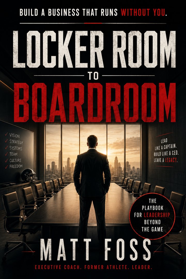 Locker Room to Boardroom book cover: build a business that runs without you, by Matt Foss