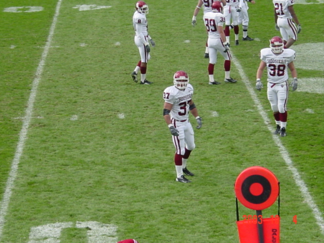 Matt Foss, number 37, on the road with Indiana